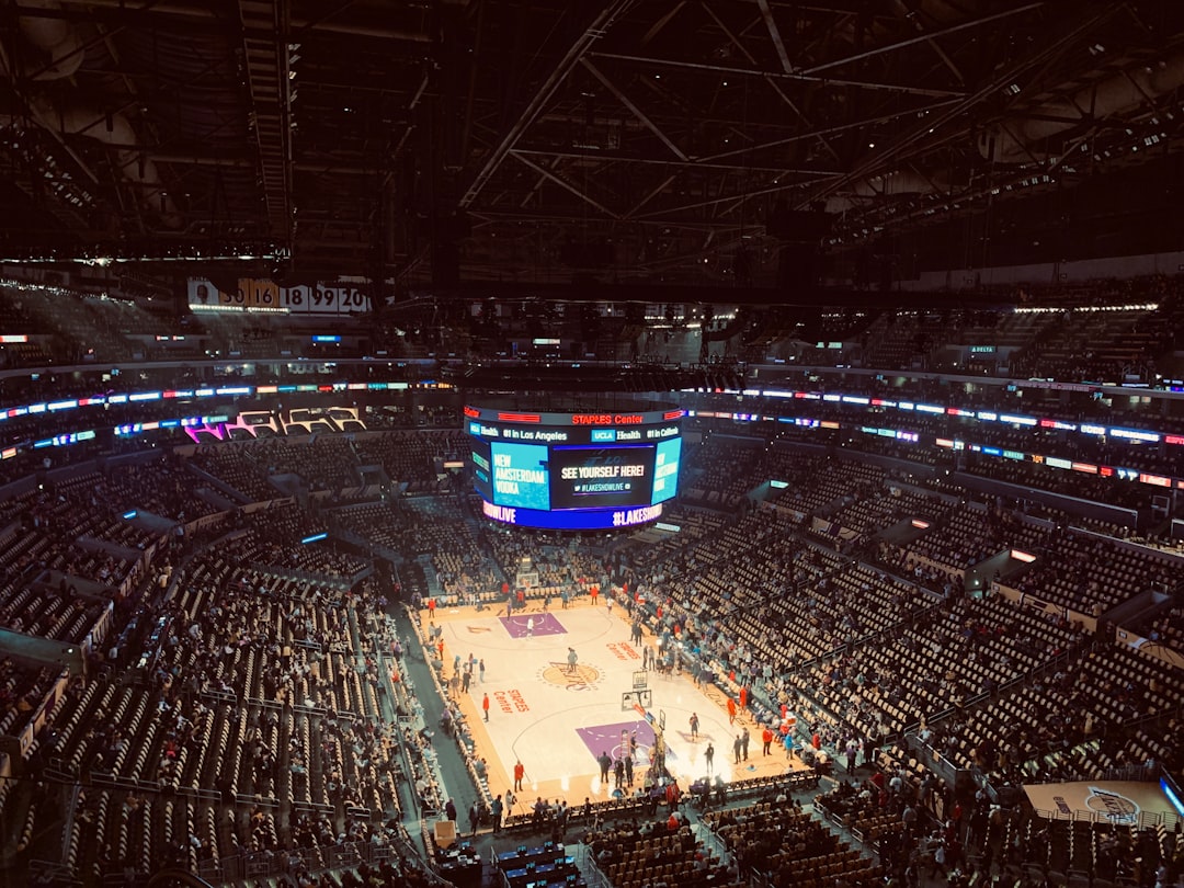 Views from the upper Deck of a Los Angels Lakers Game in early December.